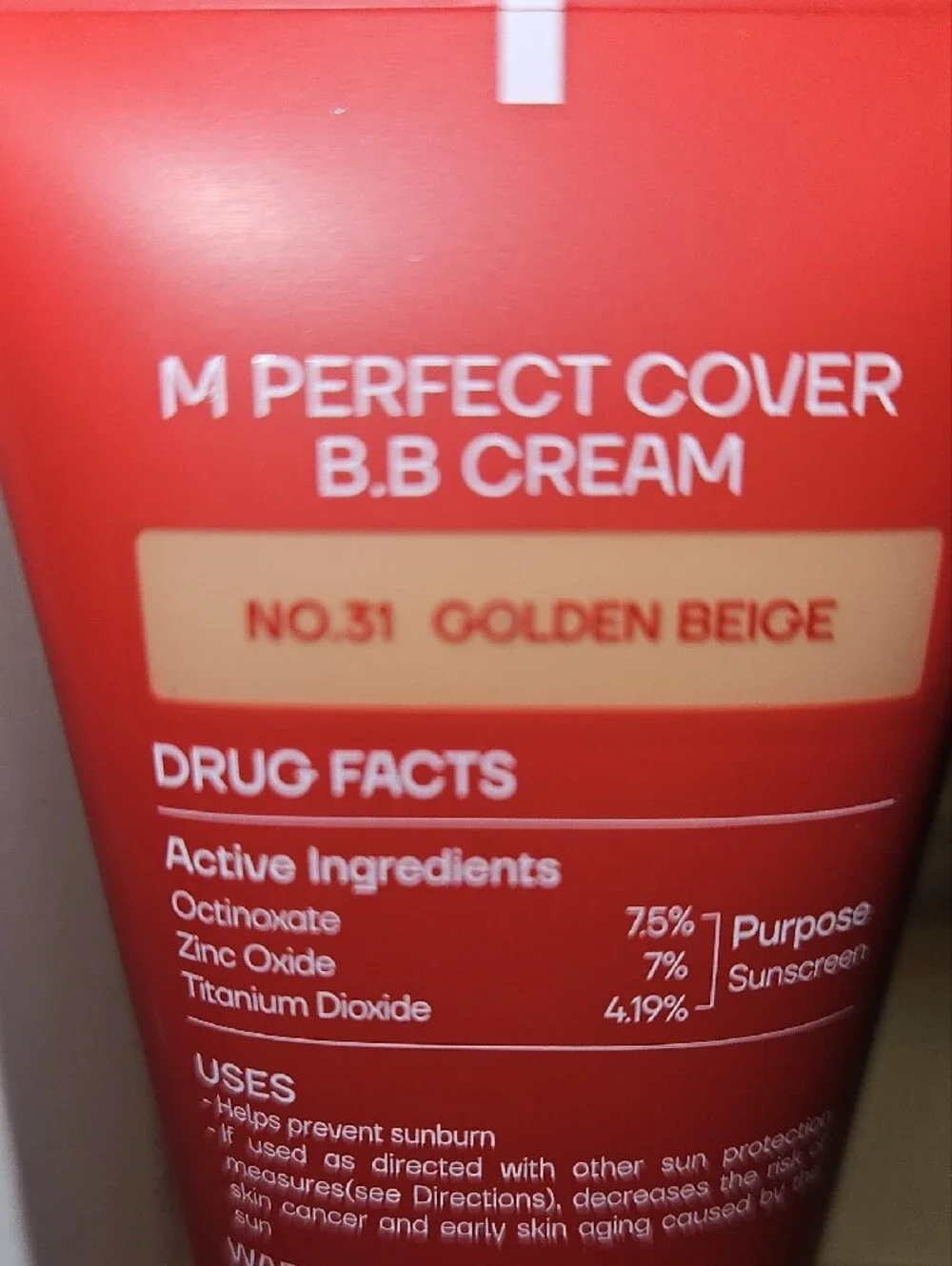 MISSHA M Perfect Cover BB Cream - Warm Orange Shade